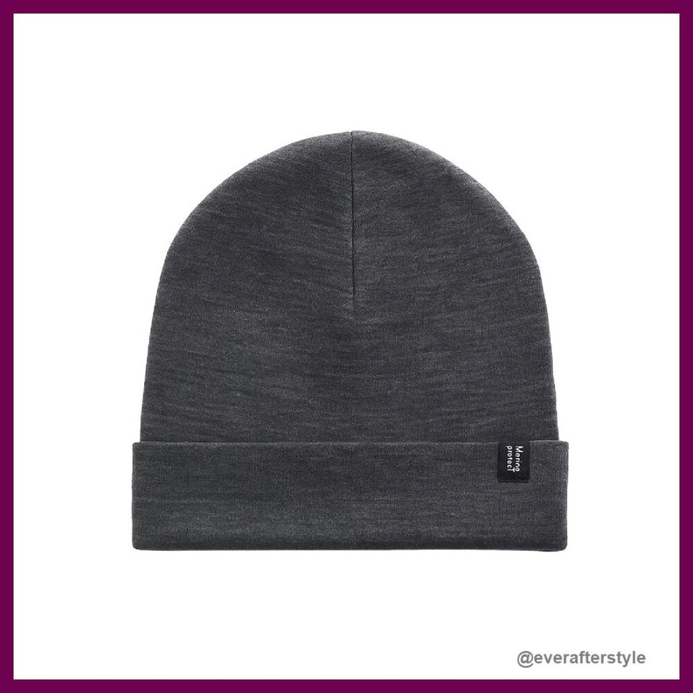 100% Merino Wool Thermal Beanie Lightweight Soft Snug Fit Winter Hiking